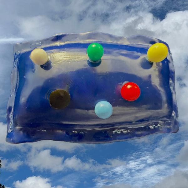 PINCUSHION CUFF with colored head straight pins (Hand-enameled Sterling Silver)
