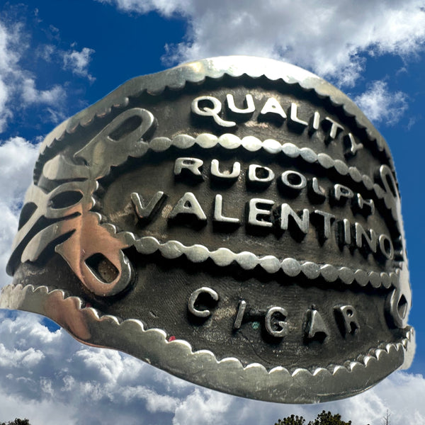 Rudolph Valentino Sterling Silver Cigar Band Cuff